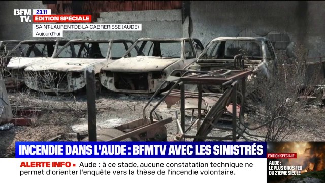 Incendie dans l'Aude: des sinistrés retrouvent leur maison détruite par les flammes