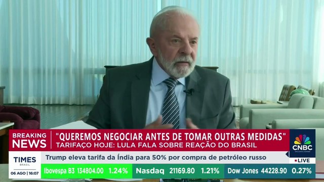 Nas cartas, ele não fala em negociação, diz Lula sobre Trump em relação ao tarifaço