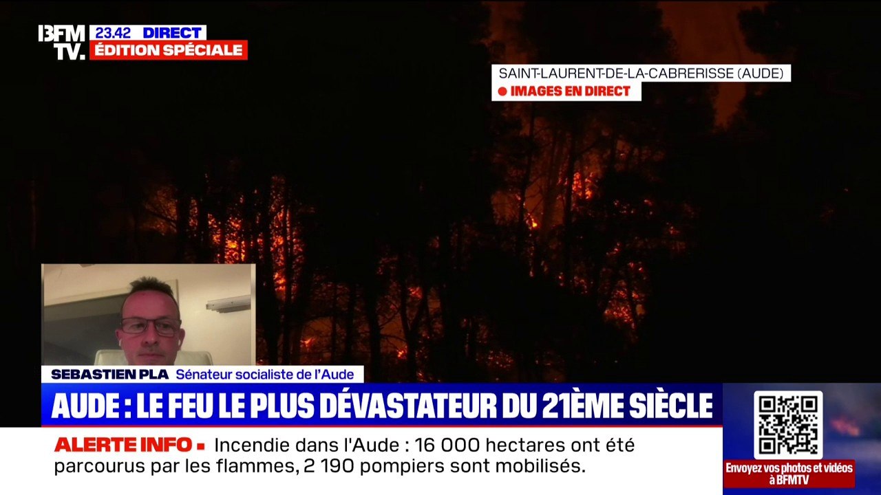Incendie dans l'Aude: "Ce territoire est de plus en plus propice au développement de ce risque d'incendie", souligne Sébastien Pla, sénateur socialiste de l'Aude