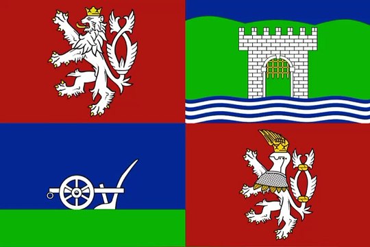 Flag of Ústí nad Labem Region. Bendera Daerah Ústí nad Labem. Ústí nad Labem Region Flag. Flag of Ústí nad Labem Region. Region of Ústí nad Labem Flag. Vlajka Ústeckého kraje. Drapeau de la région d'Ústí nad Labem. Bandeira da região de Ústí nad Labem