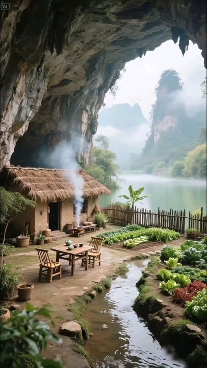 Secluded Cave Resort, Lake Views, Garden, Camp Vibes, Peaceful,  Dreamy Vacation Moments.