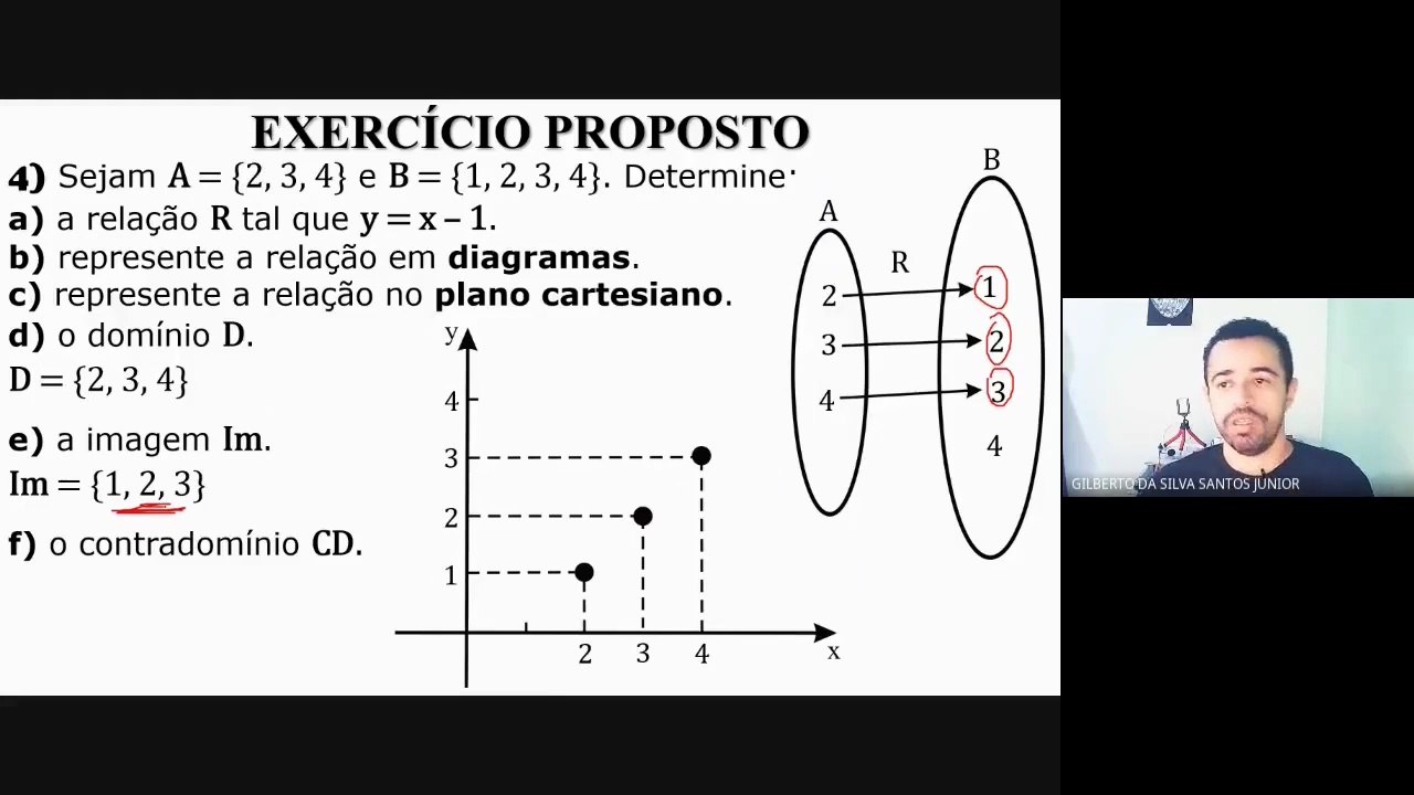 Representação gráfica de relação - em diagramas e no plano cartesiano (Aula 4)