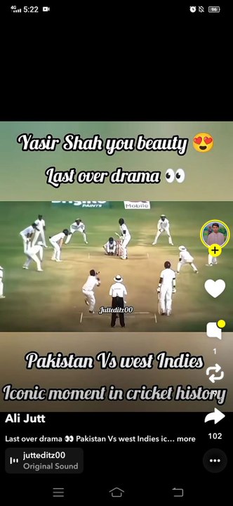 Pakistan vs West Indies # Test Match # wickets # Last touch # iconic Moments in Cricket # History # Yasir Shah # you bestie # Last over drama # Win the game # Magic # Of Spin #