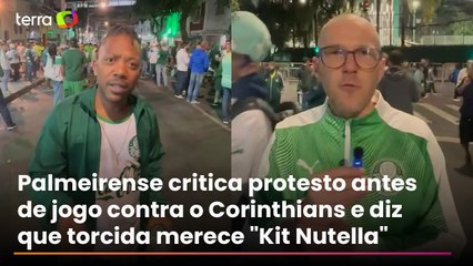 Palmeirense critica protesto antes de jogo e diz que torcida pode estar merecendo "Kit Nutella"