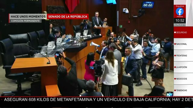 Legisladores de Morena y PAN se enfrentan en el Senado por el caso de Adán Augusto López