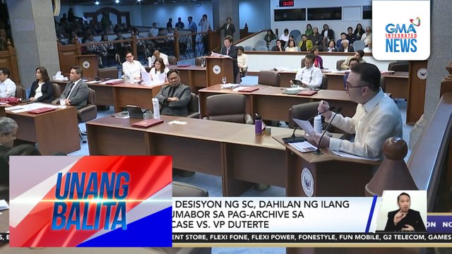 Pagrespeto sa desisyon ng SC, dahilan ng ilang senador na pumabor sa pag-archive sa impeachment case vs. VP Duterte | Unang Balita