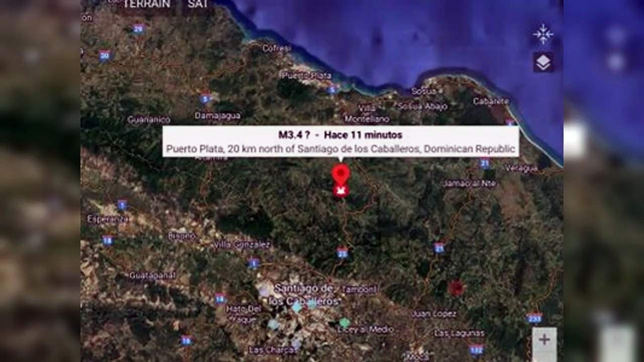 Reportan temblor en Santiago y Puerto Plata