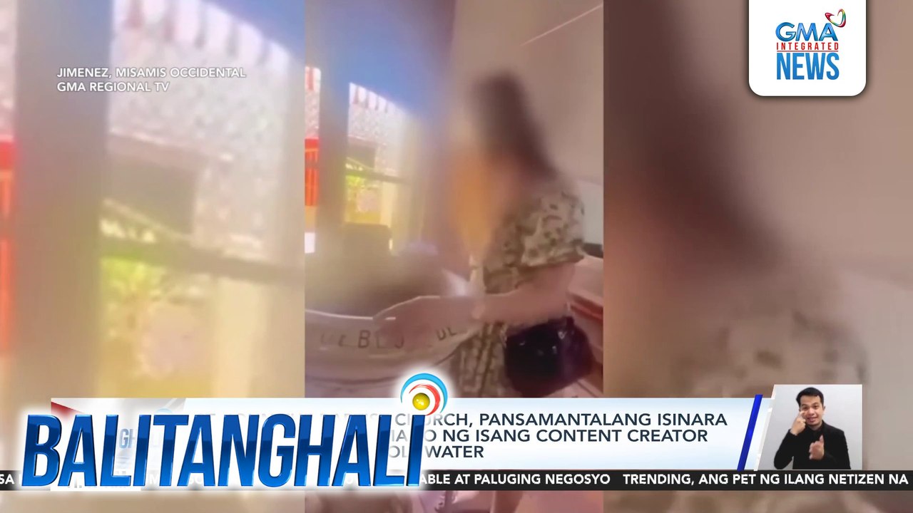 St. John the Baptist Church, pansamantalang isinara matapos duraan umano ng isang content creator ang lalagyan ng holy water | Balitanghali