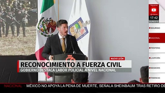 En NL, el gobernador Samuel García entrega reconocimientos a elementos de la Fuerza Civil