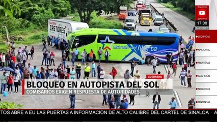 En Guerrero, se continúa el bloqueo vial en la Autopista del Sol