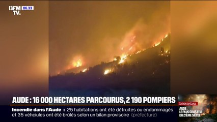 Les images impressionnantes d'une nouvelle journée de lutte face à l'incendie dans l'Aude