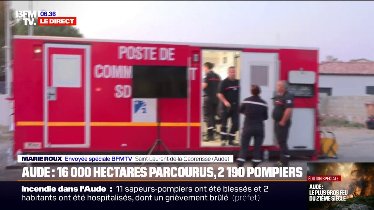 Incendie dans l'Aude: 2.190 pompiers luttent contre les flammes