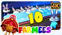 Ten In The Bed | Farmees Nursery Rhymes & Kids Songs | Sleep Time Cartoon Song for Children