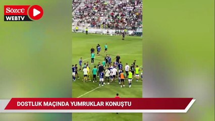 Dostluk maçında yumruklar konuştu