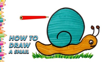 How to Draw a Snail 🐌 | Easy Step-by-Step Drawing for Kids | USP Crafts Studio