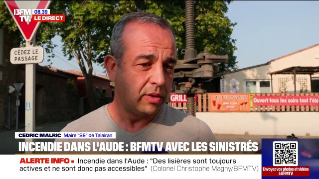 Incendie dans l’Aude: “Les administrés de Talairan sont arrivés en masse pour donner la possibilité aux administrés de Jonquières d’être relogés”, explique Cédric Malric, maire (SE) de Talairan