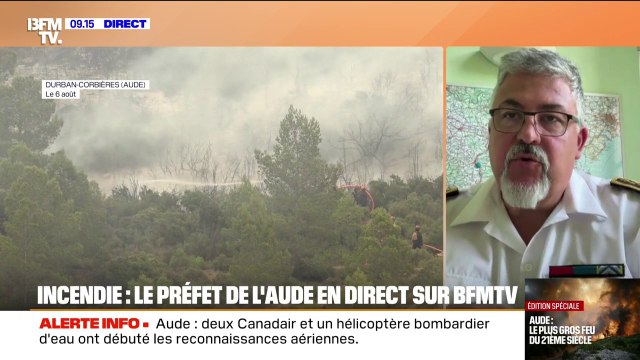 Incendie dans l’Aude: “Le feu progresse beaucoup moins vite”, indique Christian Pouget, préfet de l’Aude