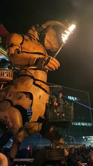 The Minotaur stalks the crowd during Mecanik Paradize in Toulouse