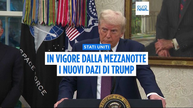 Dazi Usa: entrate in vigore le tariffe doganali per decine di Paesi al mondo volute da Trump