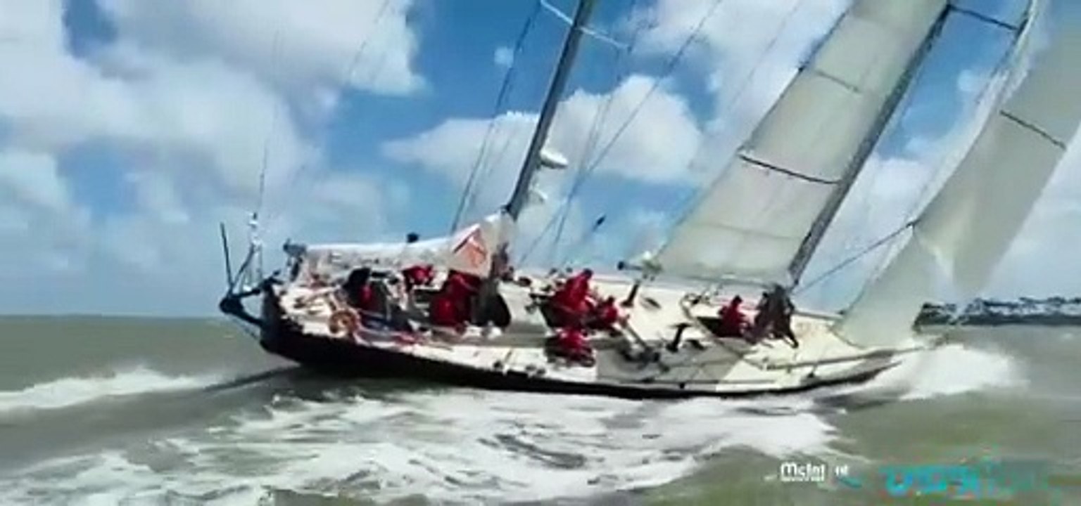 Golden Globe Race 2025 / Sailing Legends Pen Duick VI's Powerful moment avoid collision by skipper Marie Tabarly in the OGR23