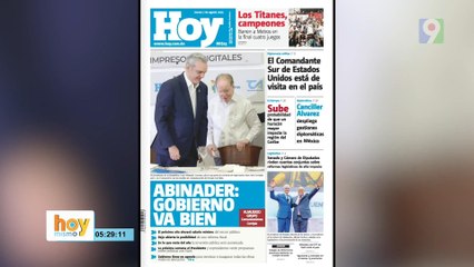 Titulares prensa dominicana jueves 07 de agosto 2025 | Hoy Mismo
