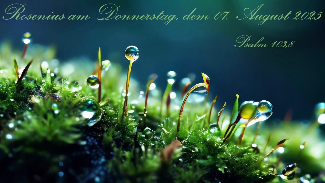 Rosenius am Donnerstag, dem 07. August 2025, zu Psalm 103,8