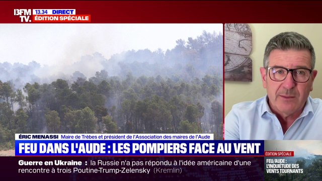 Incendie dans l’Aude: “C’est un véritable drame qui va plonger notre département dans un marasme indéfinissable”, indique le maire de Trèbes