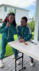 Squid Game Dalgona Don't Make any Noise 😱😴🤣 #shorts #khamitovy #martaandrustam