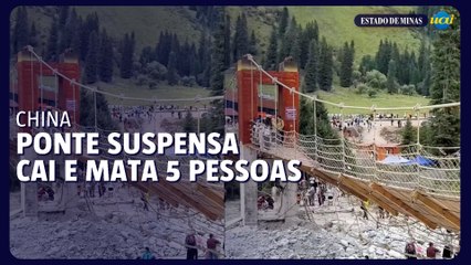 Ponte suspensa cai e deixa cinco mortos e 24 feridos na China