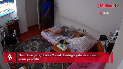 Denizli'de dehşet! Şizofreni hastası doktor oğul, yatalak annesini saatlerce darp etti