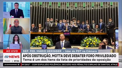 Após obstrução, Motta deve debater fim do foro privilegiado; deputado comenta