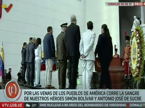 Caracas I Vpdta. Rodríguez lideró acto en honor al Padre de la Patria por Bicentenario de Bolivia