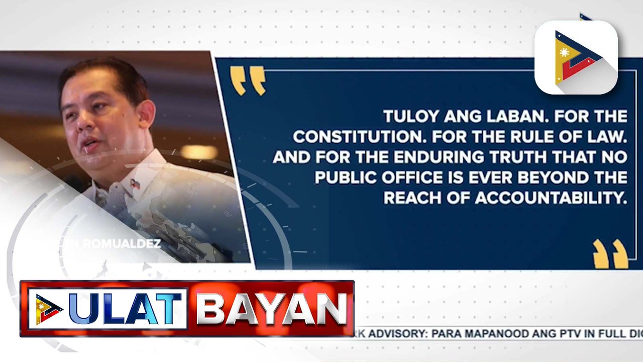 Mga kongresista, nanindigang tuloy lang ang laban ukol sa impeachment case vs. VP Sara Duterte  | ulat ni Mela Lesmoras