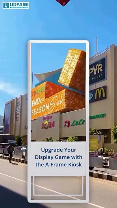 Upgrade your display game with the A-Frame Kiosk!