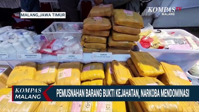 Kejari Kota Malang Musnahkan Barang Bukti Kejahatan, Narkoba Mendominasi