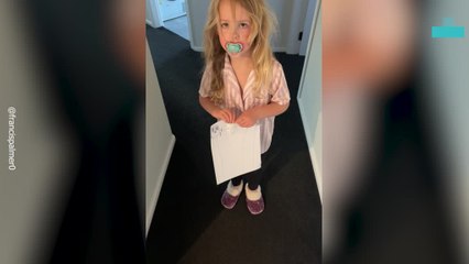 Little Girl Rips Picture in Protest Against Getting Dressed