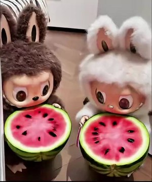 Two labubu playinglalulu in 2025 _ Cute anime wallpaper Cool gadgets to buy Animal wallpaper