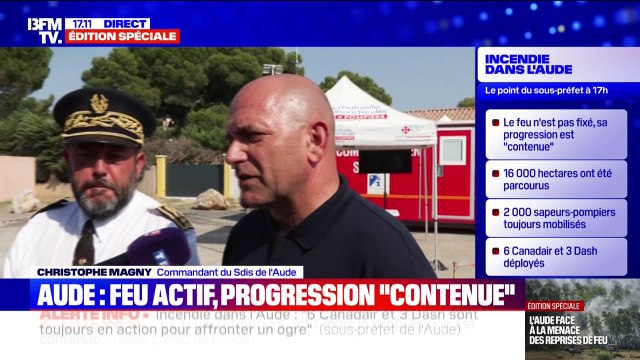 Incendie dans l'Aude: On verra ce soir, si on aura un feu fixé , indique le colonel Christophe Magny, directeur du SDIS 11