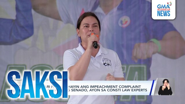 Maaari pang buhayin ang impeachment complaint na in-archive ng Senado, ayon sa consti law experts | Saksi