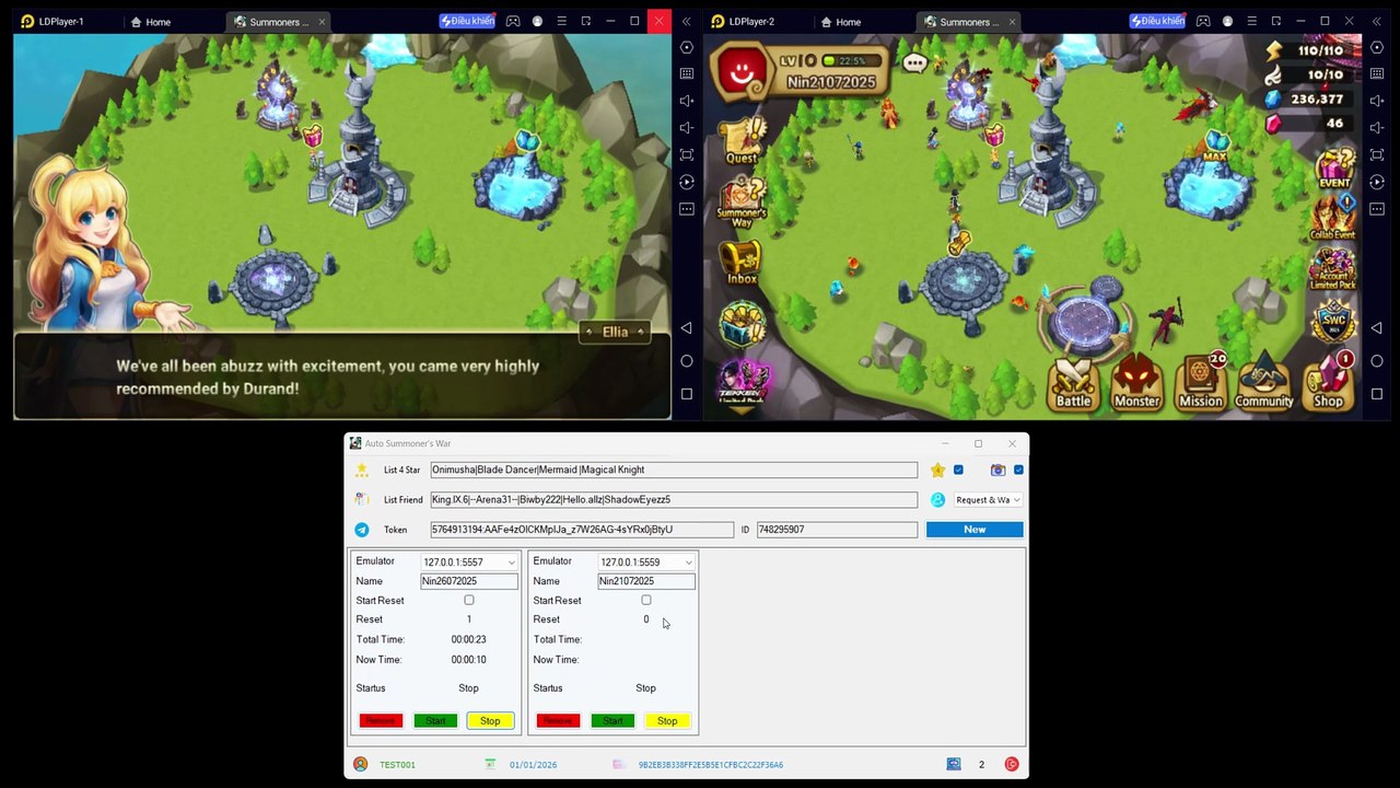 Auto Reroll Summoners war