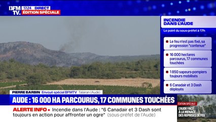 Incendie dans l'Aude: le travail continue pour les pompiers face aux reprises de feu