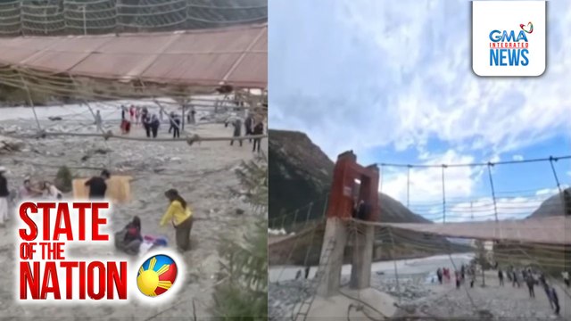 Suspension bridge sa isang tourist spot, bumigay; 5 patay | SONA