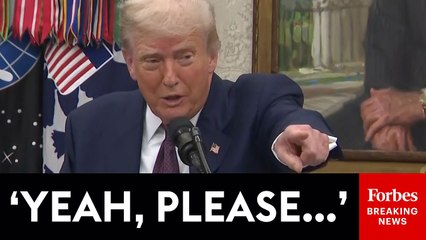 Trump Takes Multiple Questions From Reporters In Oval Office After Apple Announcement