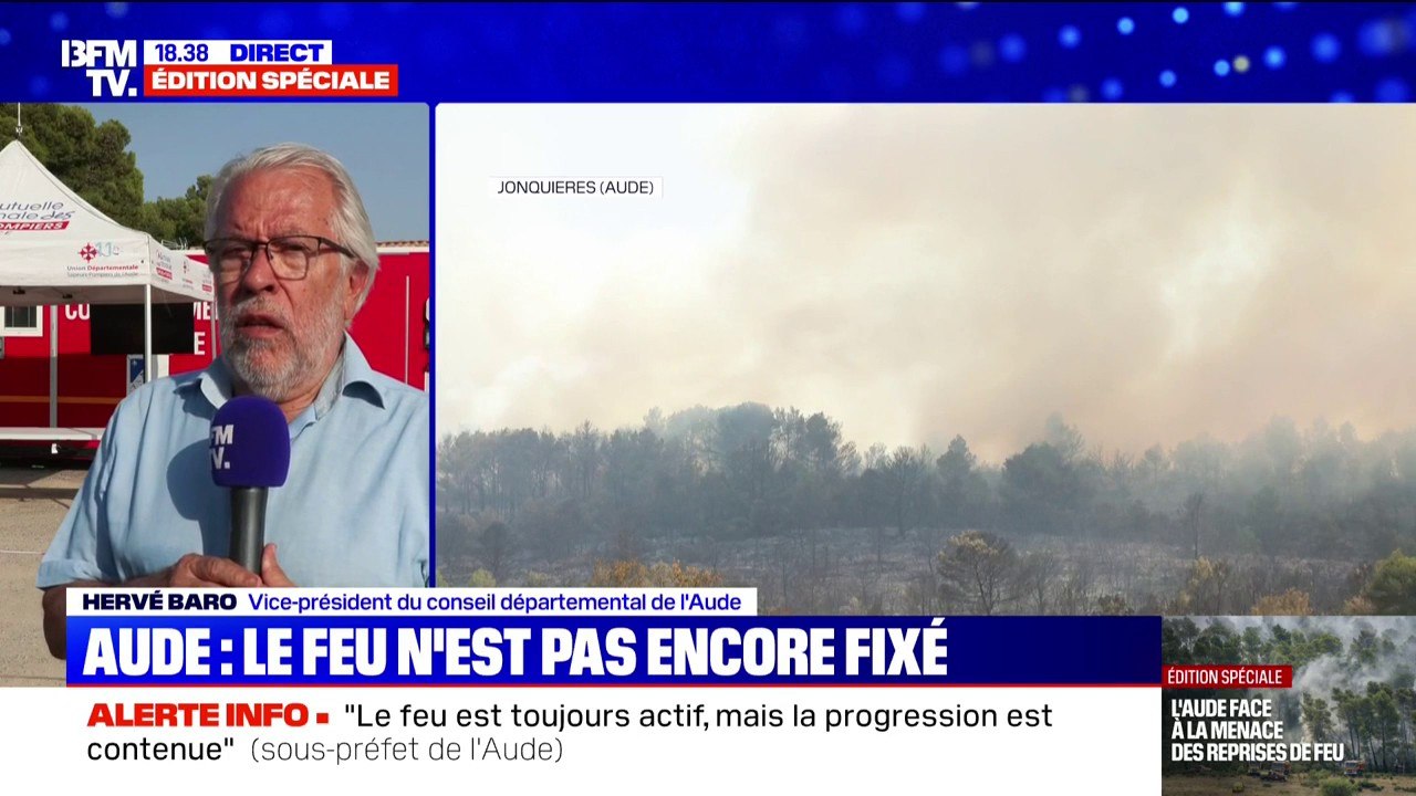 Incendie dans l'Aude: "On assiste à des retraits de demandes de location de gîtes", confie Hervé Bard, vice-président du conseil départemental de l'Aude