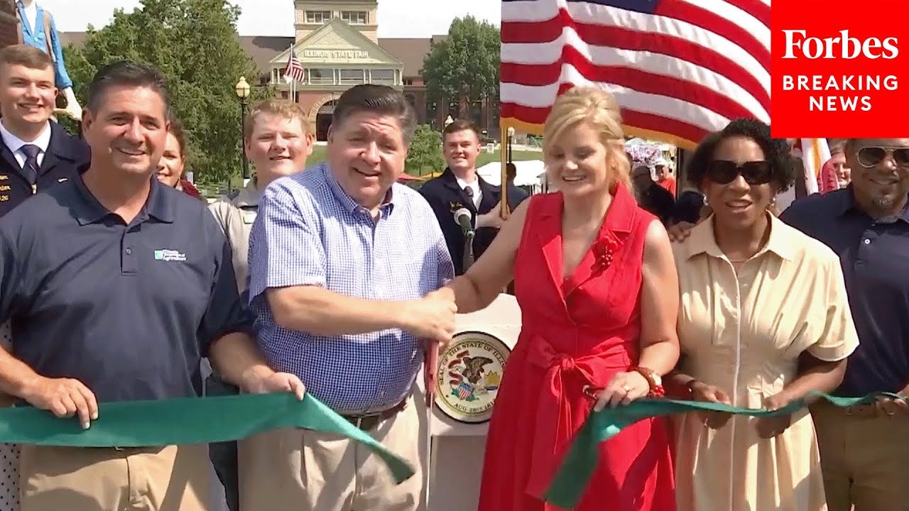 JB Pritzker Attends Ribbon Cutting Ceremony To Kick Off 2025 Illinois State Fair