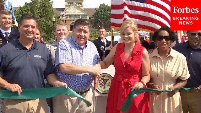 JB Pritzker Attends Ribbon Cutting Ceremony To Kick Off 2025 Illinois State Fair