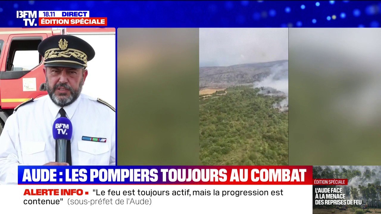 Incendie dans l'Aude: le feu "est en voie de canalisation", explique Rémi Recio, sous-préfet de Narbonne