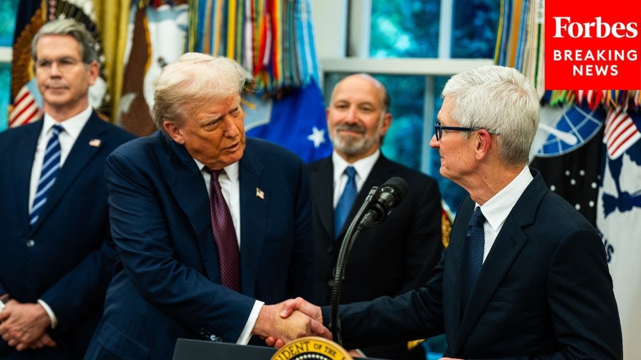 'That's Big Stuff!': Trump Touts Apple's Plans To Build New U.S.-Based Data Centers And Factories