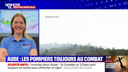 Incendie dans l'Aude: "L'Union européenne finance une flotte aérienne composée de 12 Canadair et de cinq hélicoptères", indique Claire Kowalewski, colonelle de sapeur-pompier détachée à la Commission européenne