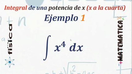 Integral de una potencia de x (x a la cuarta) - Ejemplo 1